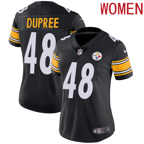 2019 women Pittsburgh Steelers #48 Dupree black Nike Vapor Untouchable Limited NFL Jersey->women nfl jersey->Women Jersey